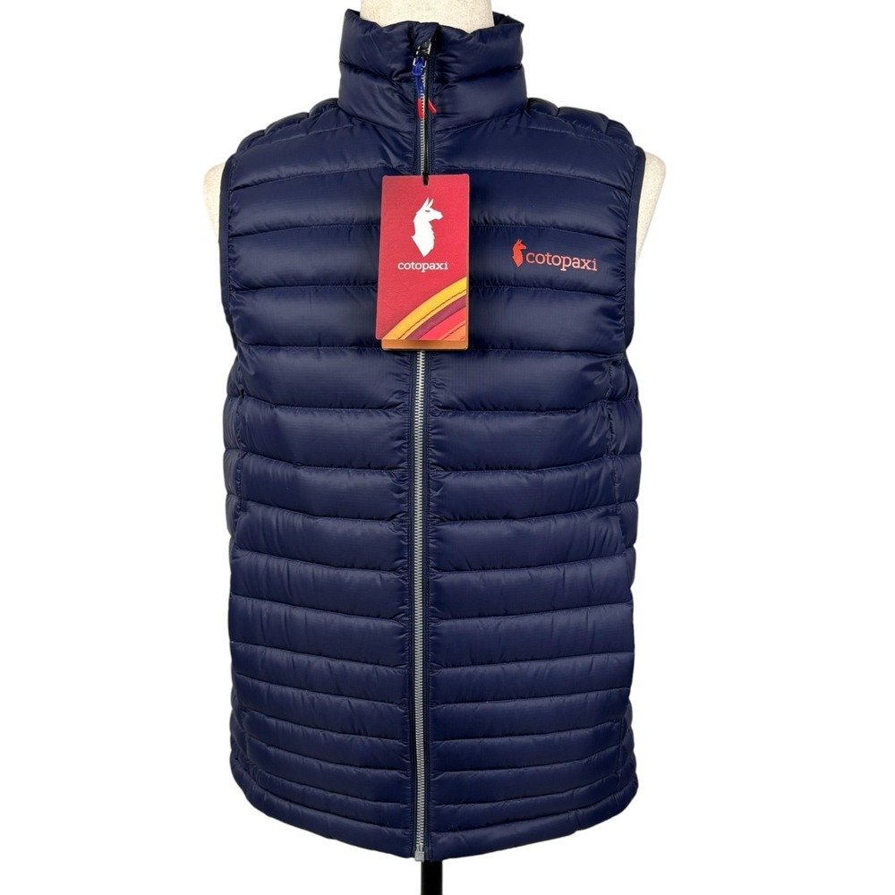 Cotopaxi Fuego 800 Down Vest Mens Small Blue‎ Puffer Full Zip Maritime NWT